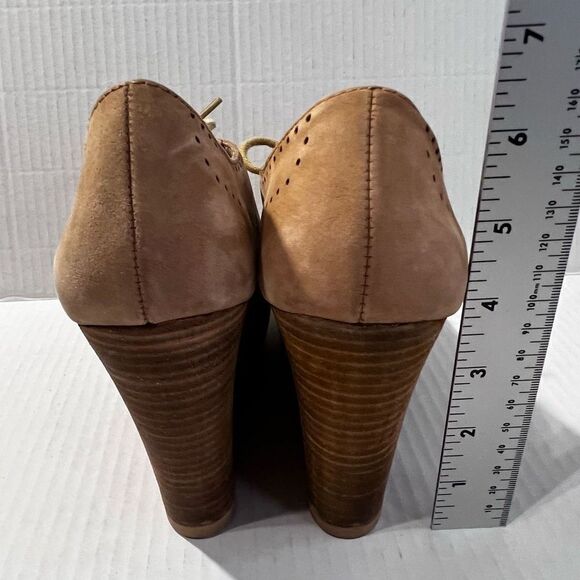 Seychelles platform wedge Oxford in camel brown, size 7 - Picture 3 of 6